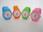 10 Candy Colors Jelly Band Silicone Swatch Style Watch With Plastic Case ,