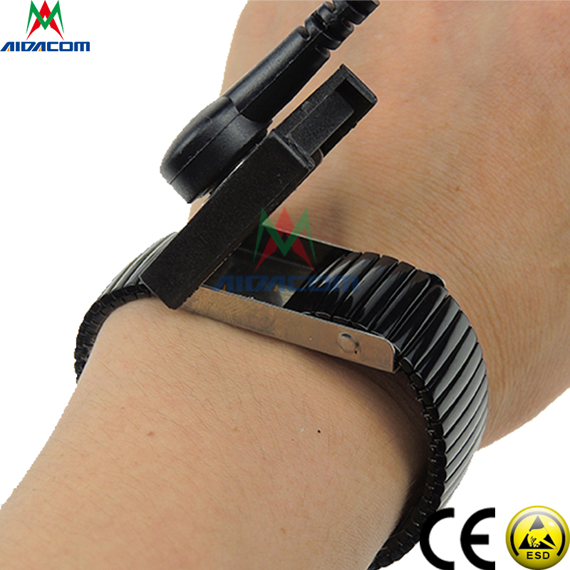 Reusable Anti Static Wrist Straps With Grounding Wire Alligator Clip