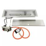 Stainless Steel Fire Pit Burner Natural Gas Outdoor Indoor