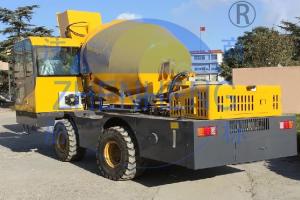 China 4 Wheels Self Loading Mobile Concrete Mixer , On Site Ready Mix Concrete Equipment factory