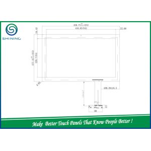 2 Layers G + G Structure Touch Screen Panel With 18.5'' Capacitive Touch Sensor