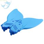 Blue And Yellow Plastic Mermaid Monofin , Mermaid Feet Fins Anti - Skidding