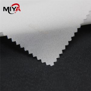 100% Polyester PA Coating Woven Fusible Interlining Micro Double Dot