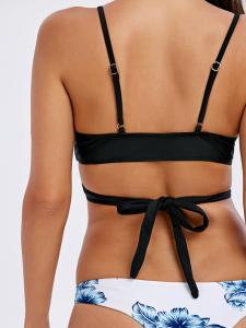 China Blue printed bikini factory