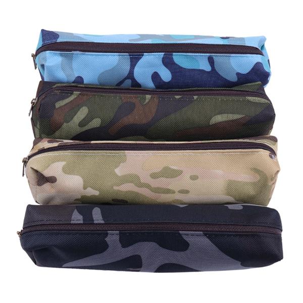Factory Customized Camouflage Pencil Case Canvas Pencil Bag School Supplies