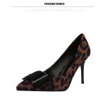ZM034 929-23 Spring New Sexy Leopard High Heels Women'S Stiletto Shallow Mouth