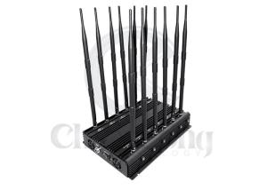 China 12 Antennas Wireless LOJACK Signal Jammer 40m Shielding Radius For 4G WiFi GPS LOJACK factory
