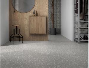 China 1152SQM 9.7mm Thick Full Body Porcelain Tiles Lappto Terrazzo Semi Polished Glazed factory