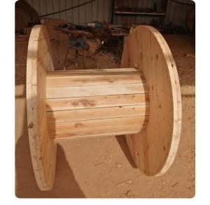 China Ispm15 Wooden Cable Drum Large Industrial Wooden Cable Reels on sale