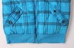 Ladies jacket Quality Coats Fashion Keep Warm Autumn And Winter blue lattice