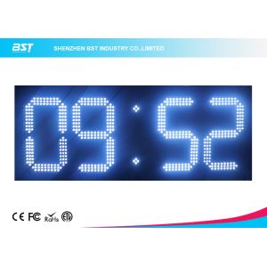 Custom 7 Segment White Led Digital Clock With Temperature Display