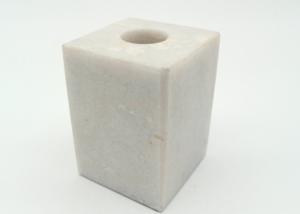 China Square Stone Pillar Candle Holders Polished Finish Surface Moisture Resistant factory