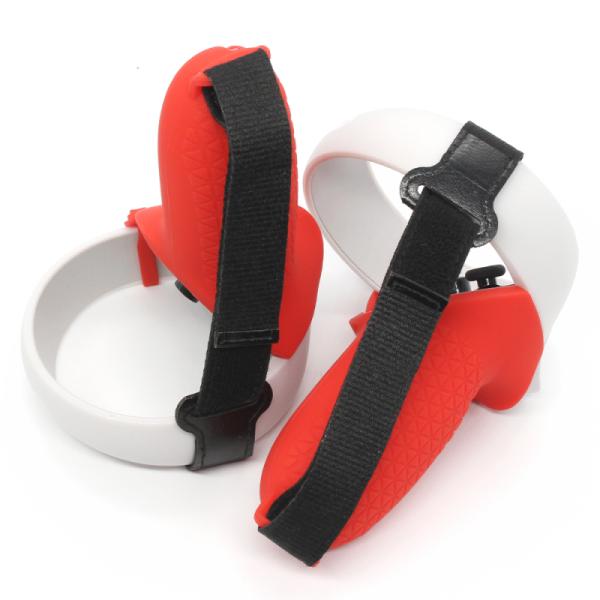 Hot Sale 2in1 Kit Silicone Cover Knuckle Strap for Oculus Quest 2 VR Touch Controller Protective Case Handle Grip for Quest 2