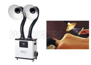 China Beauty Salon Portable Fume Extractor 2 Plastic Arms Four Layer Filter factory