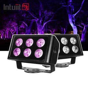 China IP65 Waterproof 6x5W RGBW 4 In 1 LED Flood Light DMX Control Plane Spot Light Background Stain DJ Disco Stage Lighting factory