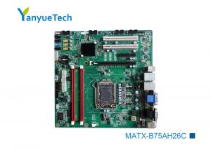China MATX-B75AH26C 2 Gigabit LAN Micro ATX Motherboard / Intel PCH B75 Matx Motherboard 8 USB2.0 on sale