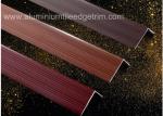 Wood Grain Color Aluminium Angle Trim Profile For Laminate Flooring Edge