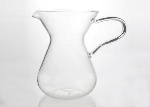 China Eco Friendly Handmade Antique Glass Coffee Pots 400ml Heatproof With Handle factory