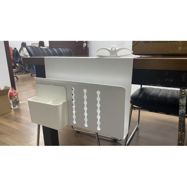 Laptop Stand Under Desk 2 Tier Steel Hanging Desk Organizer for Tablet iPad books Holder