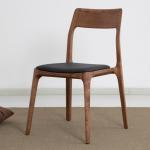 Armless DWooden Dining Chair Comfortable PU Leather Wood Dining Chair