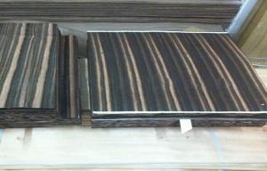 China Natural Wood Flooring Veneer , Amara Ebony Veneer Straight Grain factory