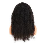 180% Density Kinky Curly Front Lace Human Hair Wigs With Baby Hair 120g-300g