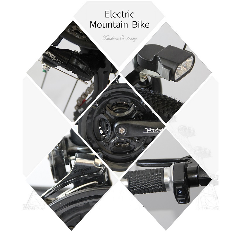 130km 26 Inch Electric Mountain Bike , 23AH Battery Powered Mountain Bike