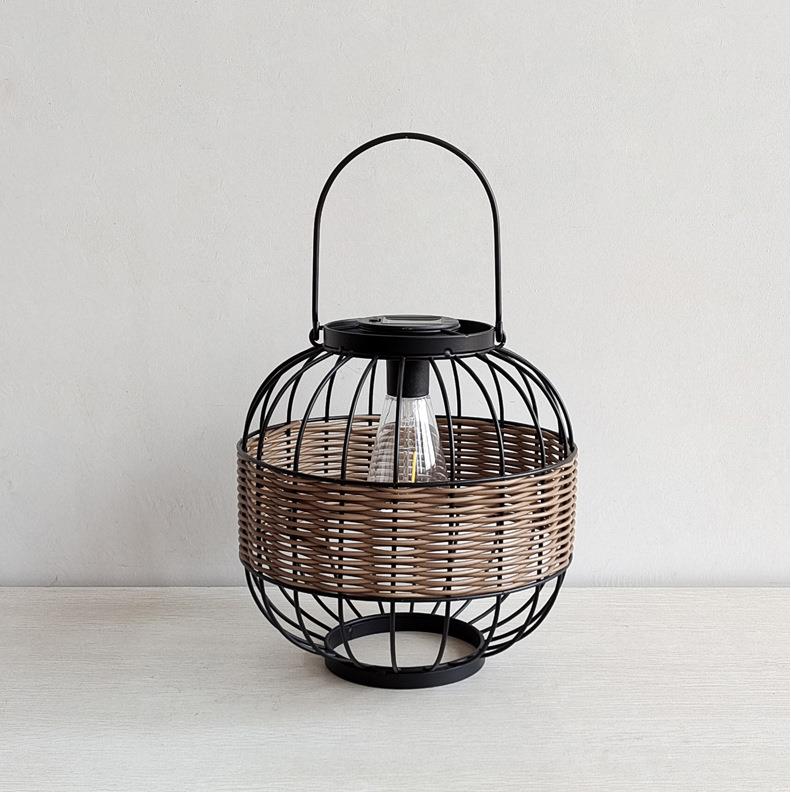 Waterproof Outdoor Rattan Lamp Shades For Balcony Garden Yard