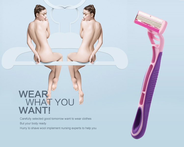High Performance Four Blade Razor For Face Body Underarm Bikini Shaving