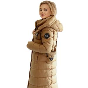 China FODARLLOY 2022 puffer jacket ladies warm hooded cotton-padded clothes slim long down winter jackets women coats factory