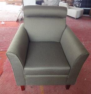 China Hotel fabric lounge chair with ottoman ,single sofa LC-0010 factory