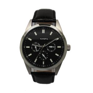 China Movement Multifunction Wrist Watch Round Case For Men Black 43.0MM factory