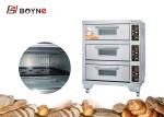 Electric Commercial Bakery Deck Oven Three Deck Capacity Stainless Steel Oven