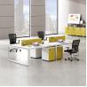 Buy cheap 4 Staff Computer Workstation Table Cubicle Green With E1 MFC Board from wholesalers