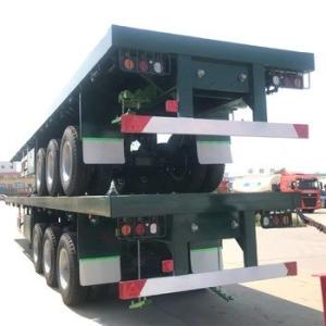 China Customizable 2 3 4 Axles 30tons 40 Tons 50 Tons Shipping Container Flatbed Semi Trailer With Tractor Truck factory