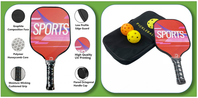 Shawview Full Carbon Pickl Ball Bag Pickleball Paddle With Pp Honeycomb Core