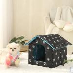 Pet Bed Foldable Oxford Cloth Dog House Waterproof Small Animals in Outdoor and