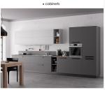 16 / 18mm Italian Faction Modern Plywood Kitchen Cabinets Grey And White
