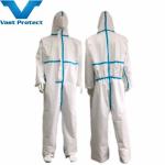Easy to Wear Sealed Seam Disposable White Microporous Coverall Comfortable