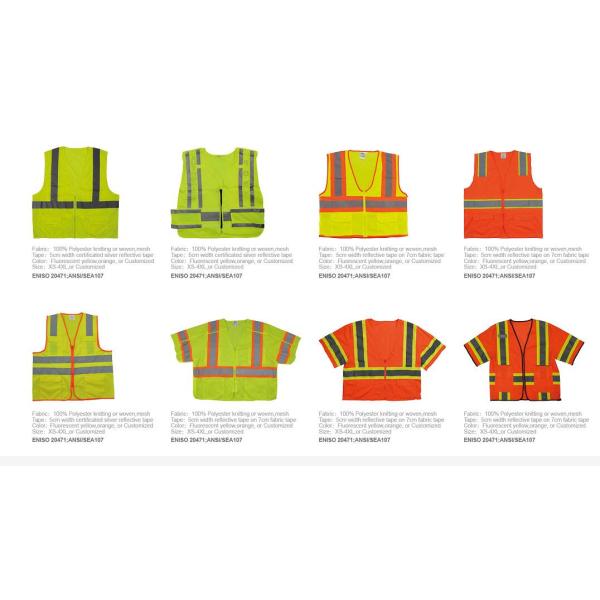 Customized Yellow Reflective Vest Hi Vis 100% Polyester High Visibility Vest