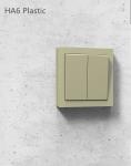 High voltage 250V 10A Plastic Wall Switch Grey / Champagne