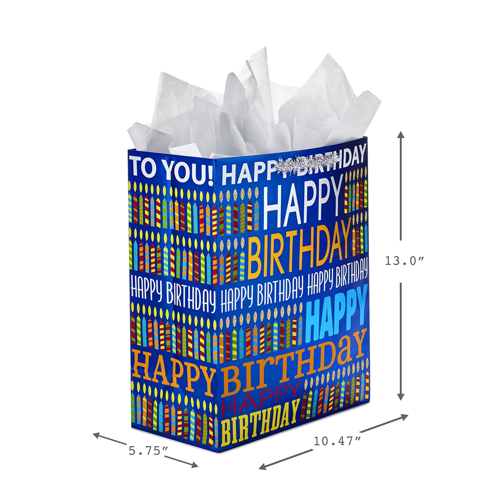 Customized Logo Accepted Personalized Style Kids Birthday Party Gift Paper Carrier Bag