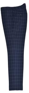 China Fashion Mens Slim Fit Tailored Trousers Business Adults Long Pants Navy Check factory