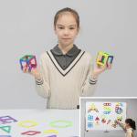 Geometric Shape Magnetic Building Blocks Cognitive Toy Early Education Teaching