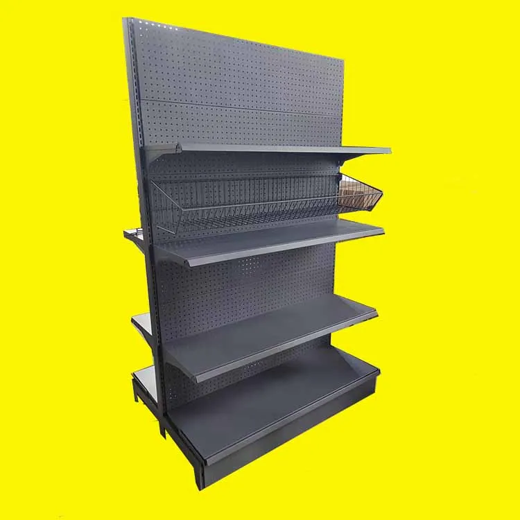 Factory custom color size metal double-sided department store shelves gondola para minimarket grocery store shelf