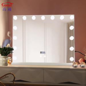 China Custom House Decor Fashion Design Style Chrome LED Makeup Vanity with Light Bulb Mirror factory