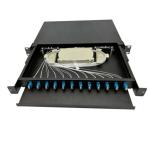Sliding Fiber Optic Patch Panel 12 Port Rack Mounted 1U 19 Inch
