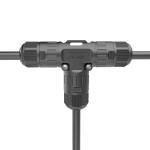 M20 T Type Three Way Waterproof Circular Connector Four Core Screw Lock