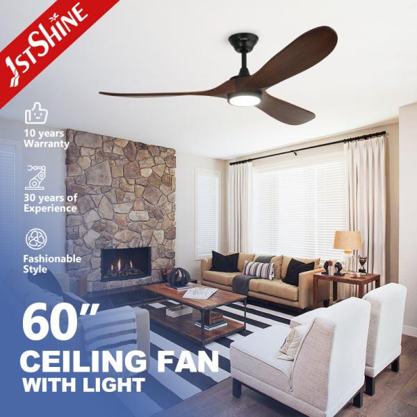 OEM of Dimmable Ceiling Fan with Wooden Blades and 3000k/4000k/6000k Color