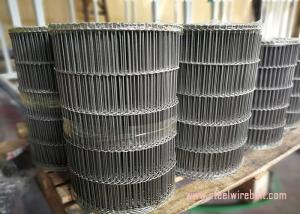 China Flat Flex Wire Mesh Belt , Stainless Steel Flat Wire Conveyor Belt Alkali Resisting factory